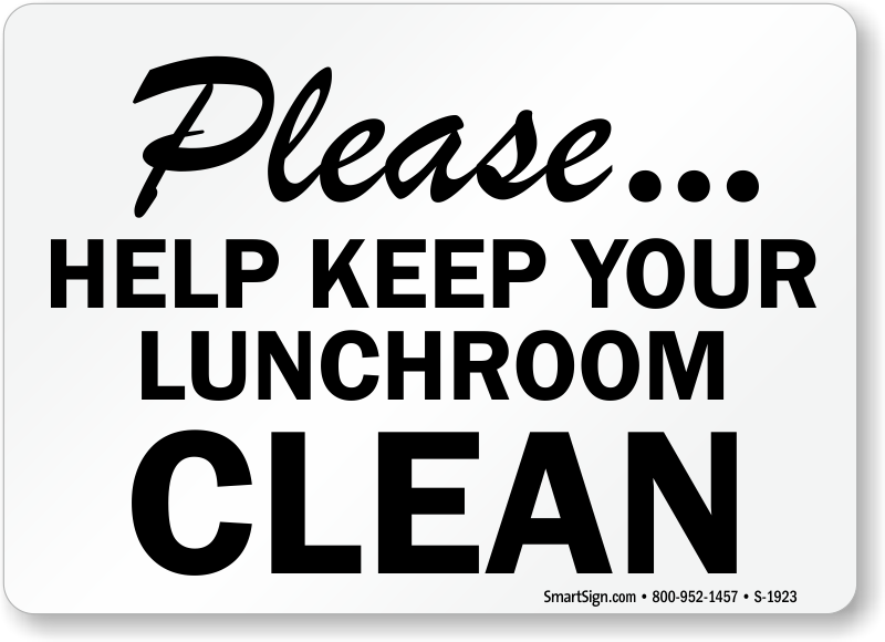 Lunch Room Signs & Break Room Signs