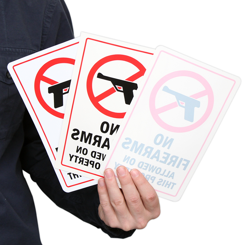 No Firearms Allowed On Property Sign No Weapons Signs Sku S 4913 3284