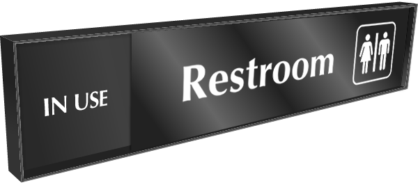 animated restroom sign