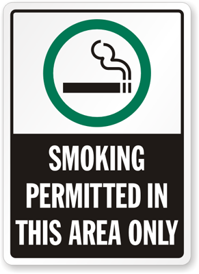 Smoking Permitted - Smoking Permitted Signs, SKU: S-9693