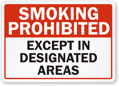 No Smoking Labels - Smoking Prohibited, SKU: S-9577