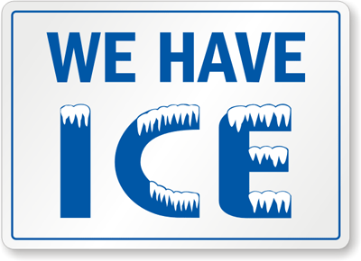 Ice for Sale Signs