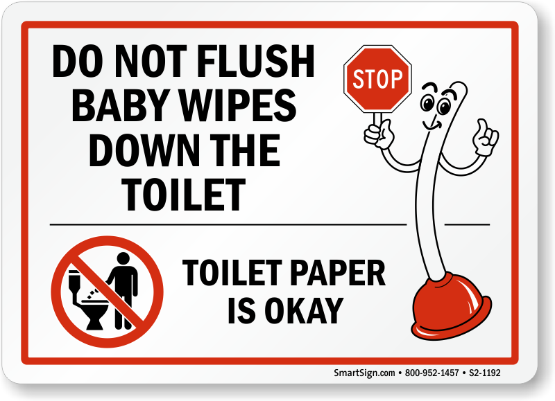 baby wipes down toilet