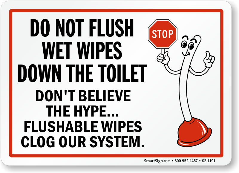 wet wipes not flushable