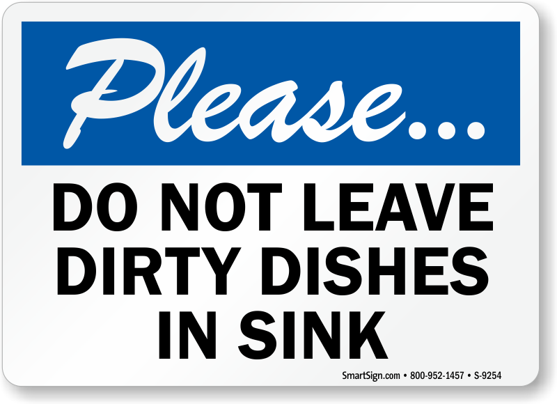 do not use sink sign