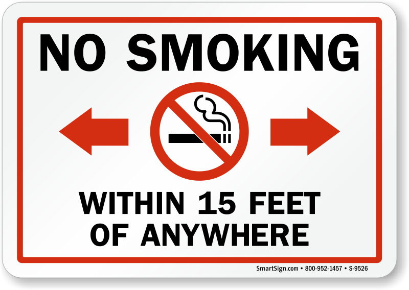 funny quit  smoking signs