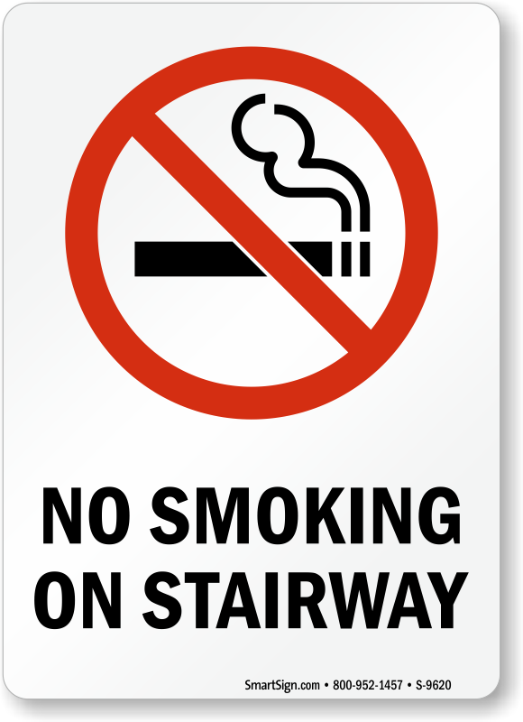 no stairs sign
