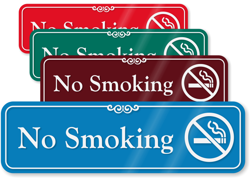 No Smoking in Bathroom Signs | Custom No Smoking Labels