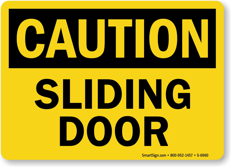 Automatic Door Signs - Caution Automatic Door