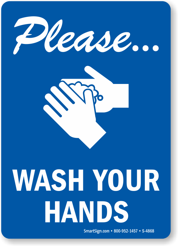Please Wash Your Hands Vertical Sign Free PDF, SKU S4868