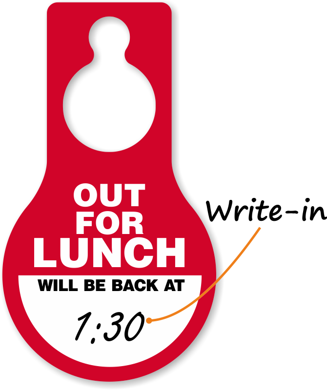 printable out to lunch sign