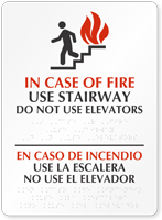 in case of fire use stairs – TK inglês