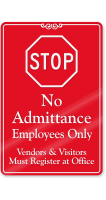 Stop No Admittance Without Proper Attire - Visual Workplace, Inc.