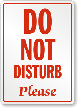 Do Not Disturb Signs - Designer Door Signs